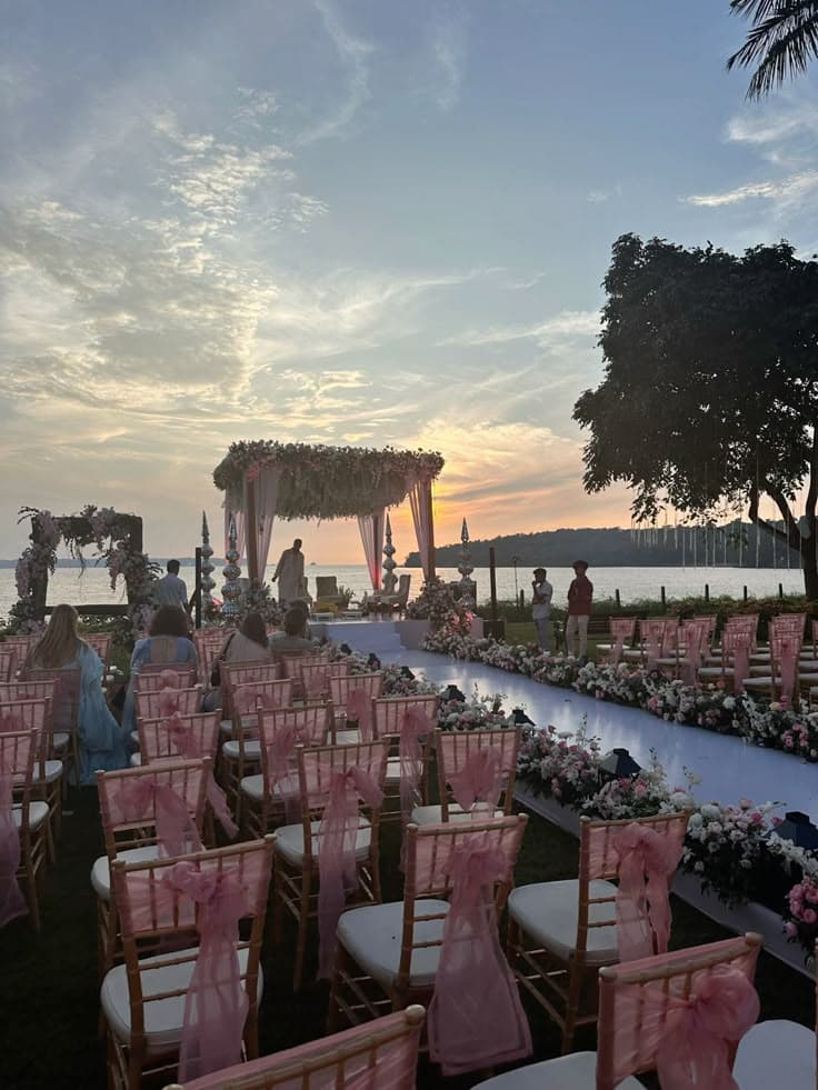 Goa beach wedding sunset